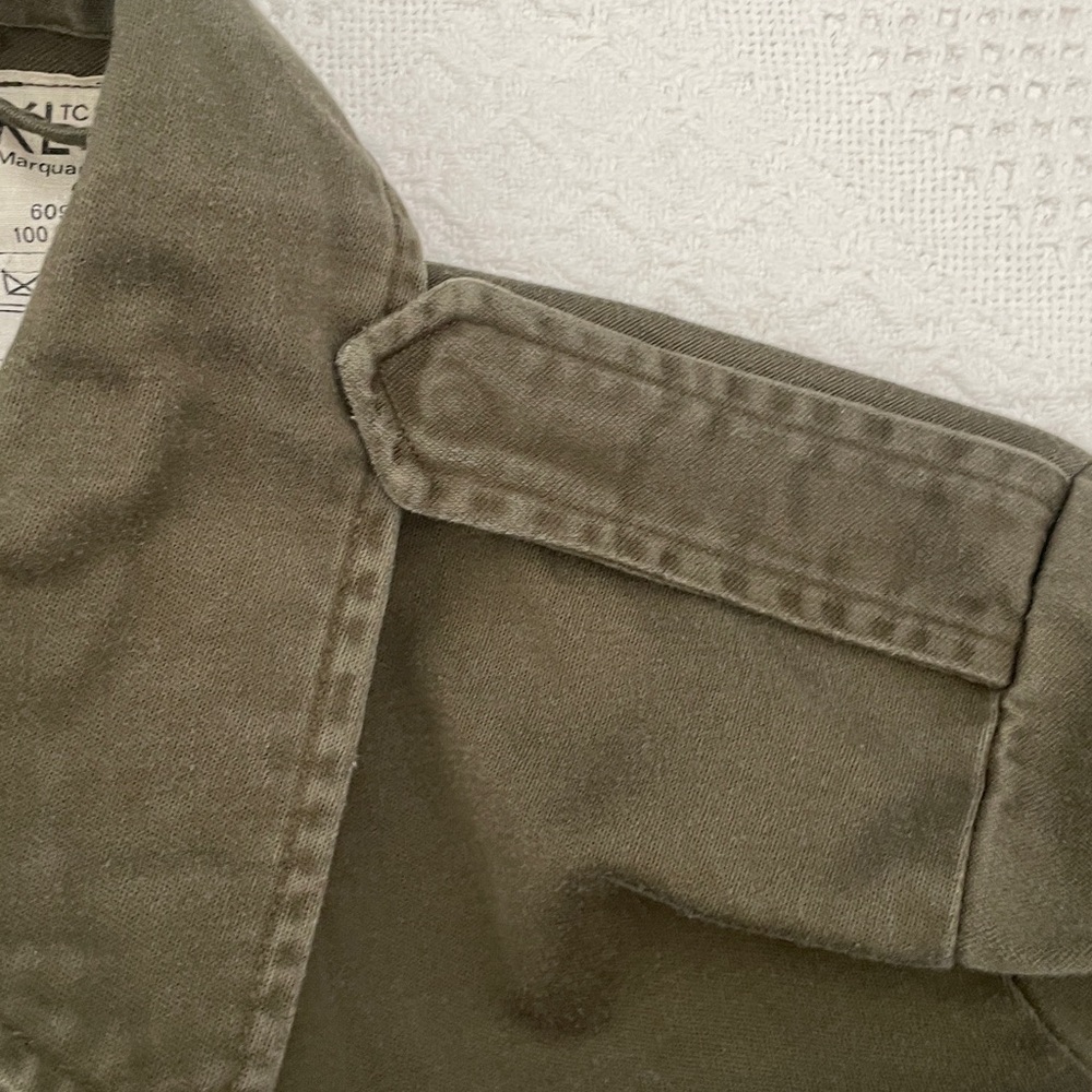 Vintage Dutch Army Military Field Shirt Jacket Size 92 Cotton Chore Jacket - Picture 9 of 9